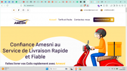 site web complet pour une société de livraison