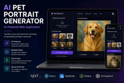 AI Pet Portrait Generator – Next.js Web Application