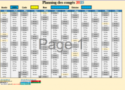 Dashboard for "Employees holidays"