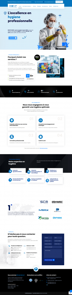 Biocip Maroc — Refonte du site WordPress bilingue axé génération de leads
