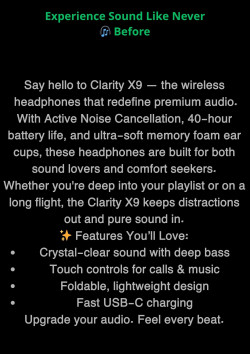 🛍️ Product Description – High-End Wireless Headphones