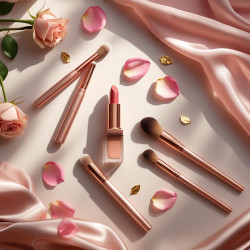 Golden Petals – Luxurious Lipstick Focus