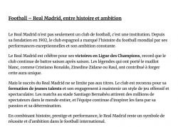 Football - Real Madrid, entre histoire et ambition
