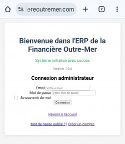 Erp d'une société financière