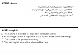 Traduction professionnelle Arabe – Français – Anglais