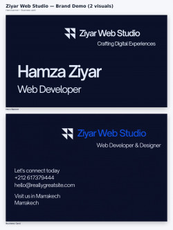 Ziyar Web Studio — Brand Demo (UI/UX)