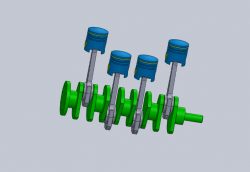 Crankshaft, Connecting Rod & Piston Assembly | 3D