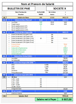 Système Automatisé de Gestion de Paie (Excel) - Conforme aux normes Marocaines